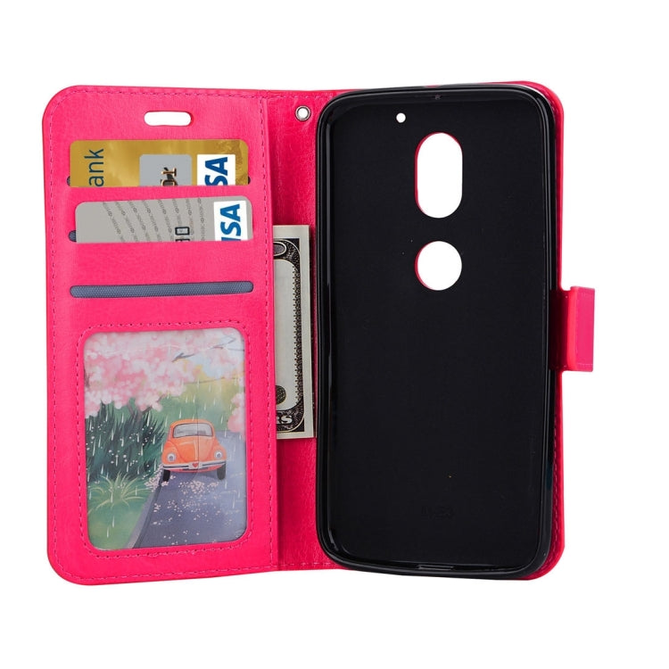 For Motorola Moto E3 Power Crazy Horse Texture Horizontal Flip Leather Protective Case with Holder & Card Slots & Wallet & Lanyard & Photo Frame