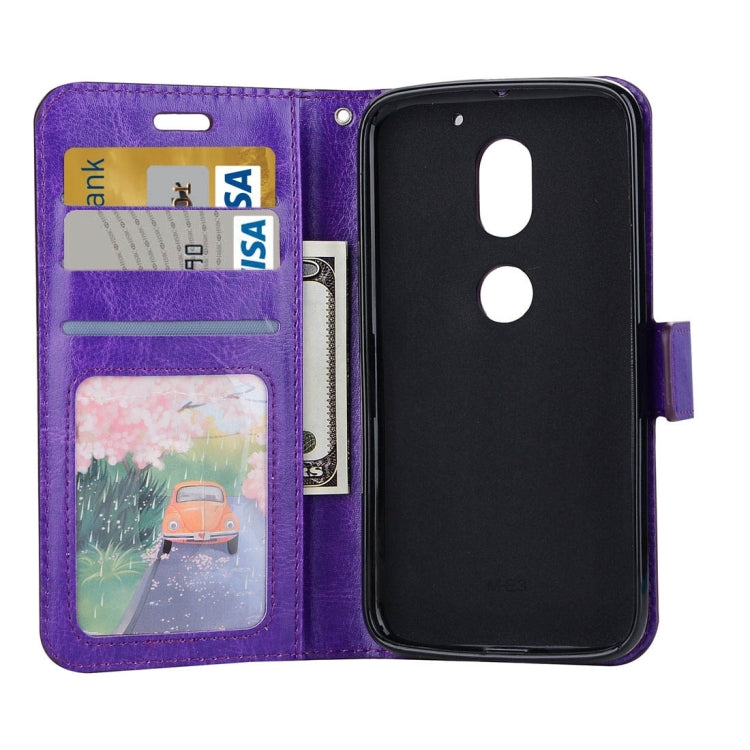 For Motorola Moto E3 Power Crazy Horse Texture Horizontal Flip Leather Protective Case with Holder & Card Slots & Wallet & Lanyard & Photo Frame