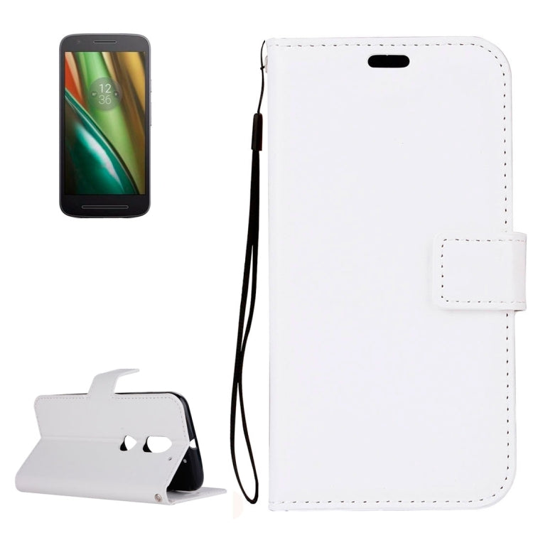 For Motorola Moto E3 Power Crazy Horse Texture Horizontal Flip Leather Protective Case with Holder & Card Slots & Wallet & Lanyard & Photo Frame