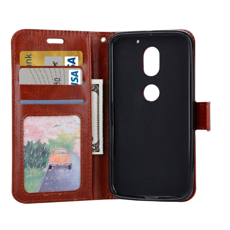 For Motorola Moto E3 Power Crazy Horse Texture Horizontal Flip Leather Protective Case with Holder & Card Slots & Wallet & Lanyard & Photo Frame