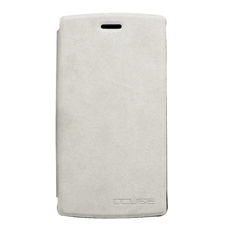 OCUBE for DOOGEE X5 MAX (MPH0312) Lambskin Texture Horizontal Flip Leather Case with Holder(White)