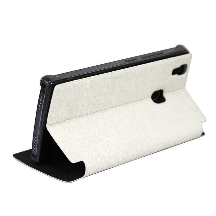 OCUBE for DOOGEE X5 MAX (MPH0312) Lambskin Texture Horizontal Flip Leather Case with Holder(White)