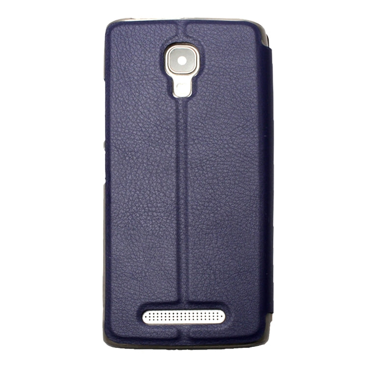 OCUBE for BLUBOO Mini (MPH1048) Spring Texture Horizontal Flip Leather Case with Holder (Dark Blue)