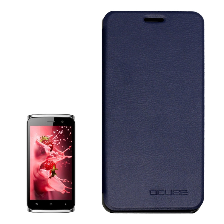 OCUBE for BLUBOO Mini (MPH1048) Spring Texture Horizontal Flip Leather Case with Holder (Dark Blue)