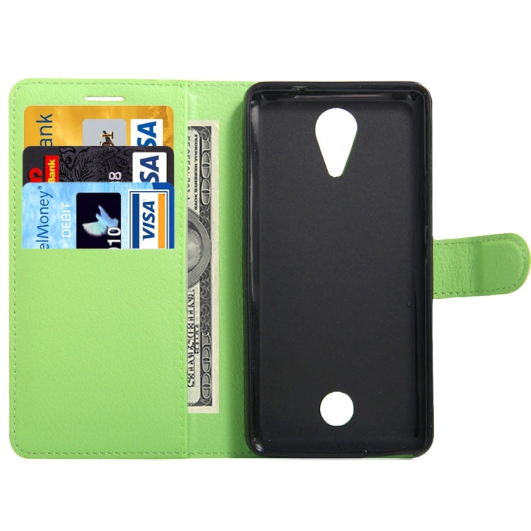 For Wiko Tommy Litchi Texture Horizontal Flip Leather Case with Holder & Card Slots & Wallet