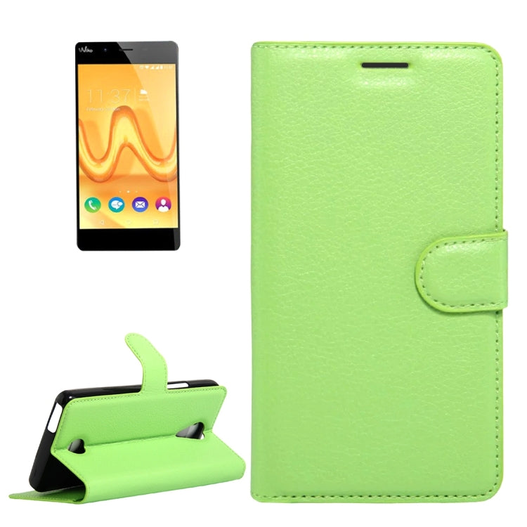 For Wiko Tommy Litchi Texture Horizontal Flip Leather Case with Holder & Card Slots & Wallet
