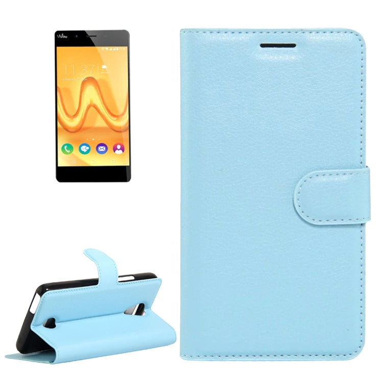 For Wiko Tommy Litchi Texture Horizontal Flip Leather Case with Holder & Card Slots & Wallet