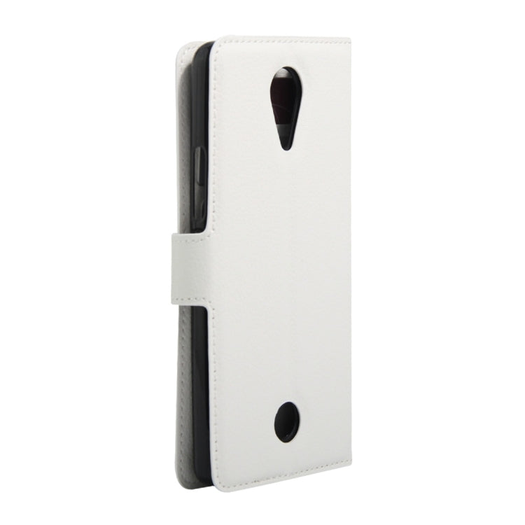 For Wiko Tommy Litchi Texture Horizontal Flip Leather Case with Holder & Card Slots & Wallet