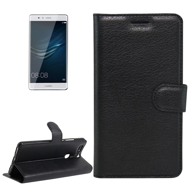 For Huawei P9 Plus Litchi Texture Horizontal Flip Leather Case with Holder & Card Slots & Wallet