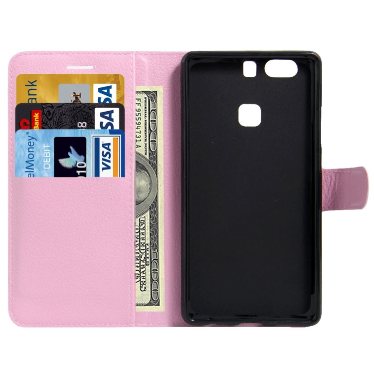 For Huawei P9 Plus Litchi Texture Horizontal Flip Leather Case with Holder & Card Slots & Wallet