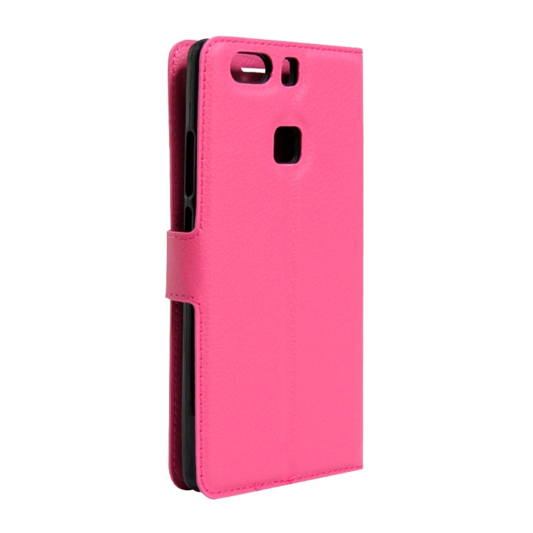 For Huawei P9 Plus Litchi Texture Horizontal Flip Leather Case with Holder & Card Slots & Wallet