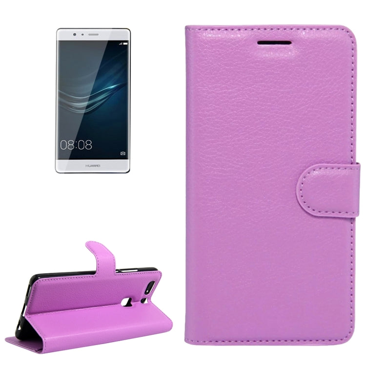 For Huawei P9 Plus Litchi Texture Horizontal Flip Leather Case with Holder & Card Slots & Wallet