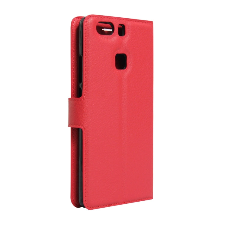 For Huawei P9 Plus Litchi Texture Horizontal Flip Leather Case with Holder & Card Slots & Wallet