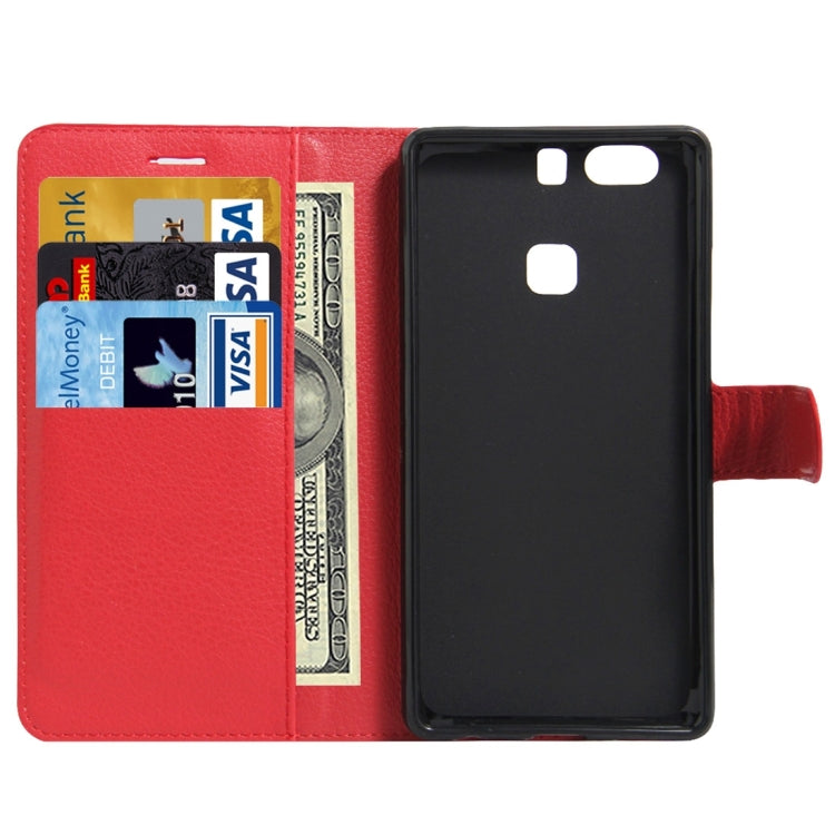 For Huawei P9 Plus Litchi Texture Horizontal Flip Leather Case with Holder & Card Slots & Wallet