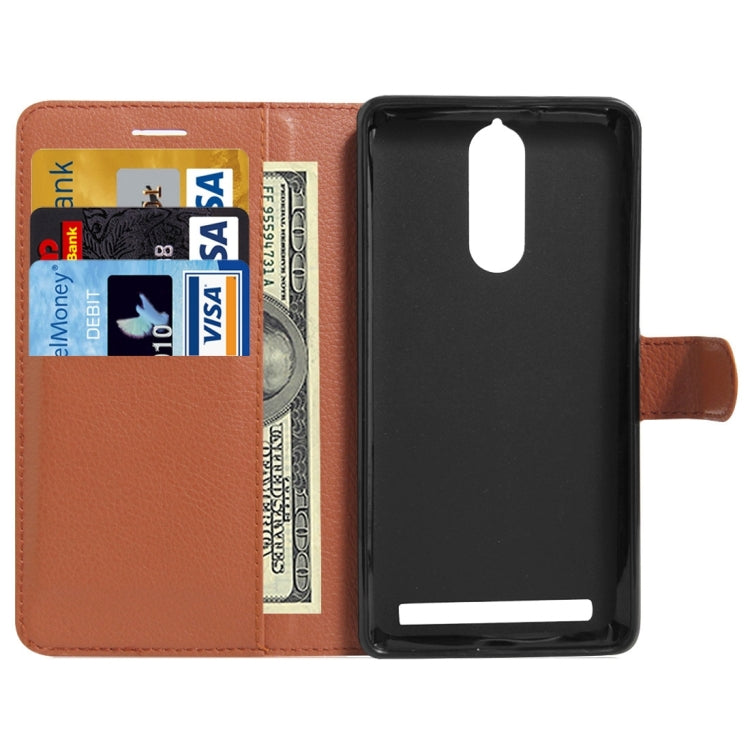 For Lenovo Lemon K5 Note Litchi Texture Horizontal Flip Leather Case with Holder & Card Slots & Wallet