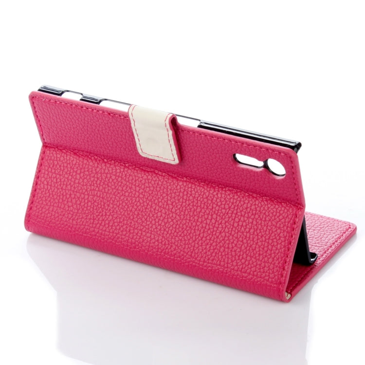 For Sony Xperia XZs Pure Colour Horizontal Flip Leather Case with Holder & Card Slots & Wallet