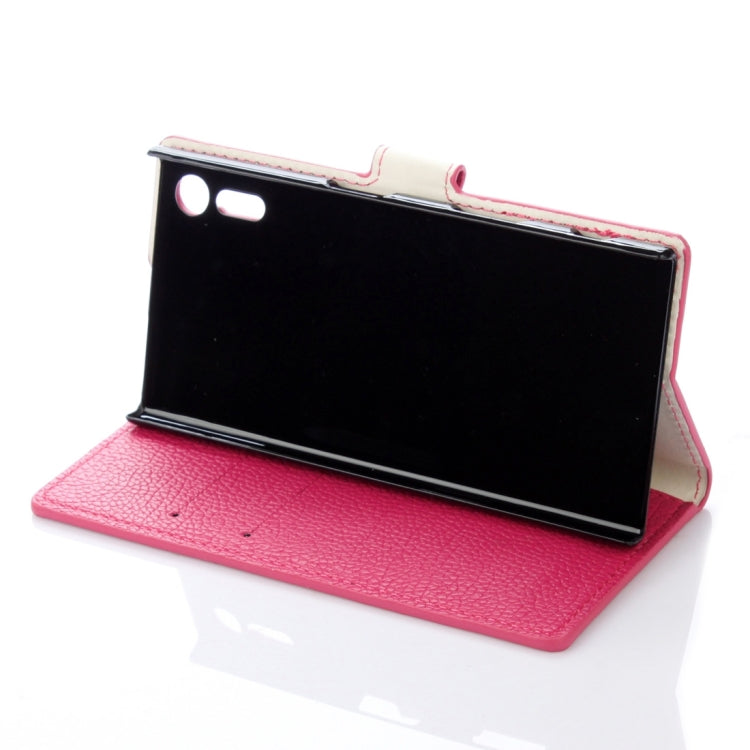 For Sony Xperia XZs Pure Colour Horizontal Flip Leather Case with Holder & Card Slots & Wallet