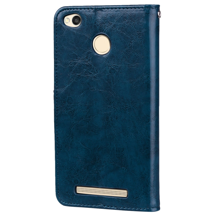 For Xiaomi Redmi 3S Business Style Oil Wax Texture Horizontal Flip Leather Case with Holder & Card Slots & Wallet