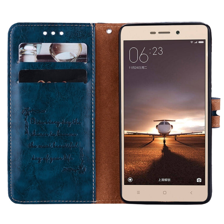 For Xiaomi Redmi 3S Business Style Oil Wax Texture Horizontal Flip Leather Case with Holder & Card Slots & Wallet