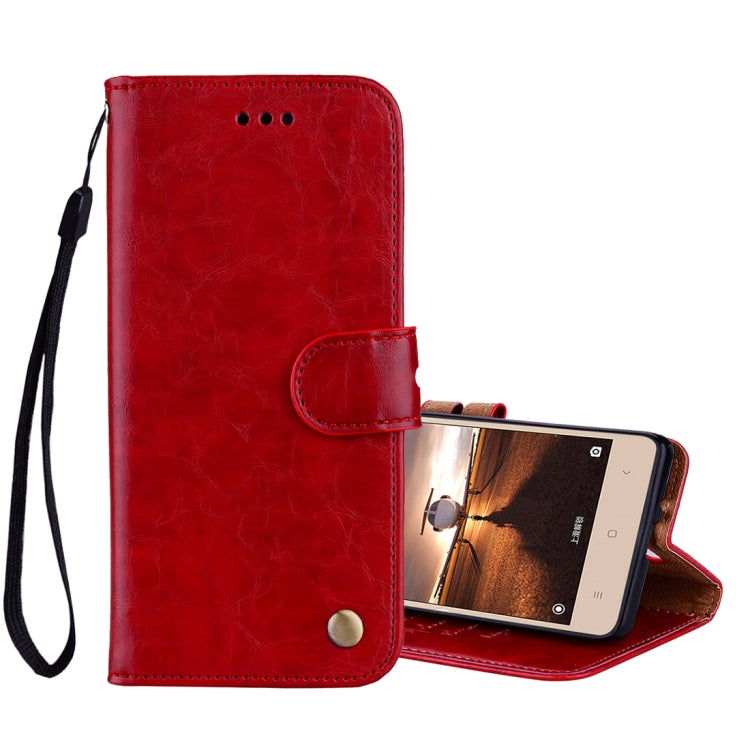 For Xiaomi Redmi 3S Business Style Oil Wax Texture Horizontal Flip Leather Case with Holder & Card Slots & Wallet