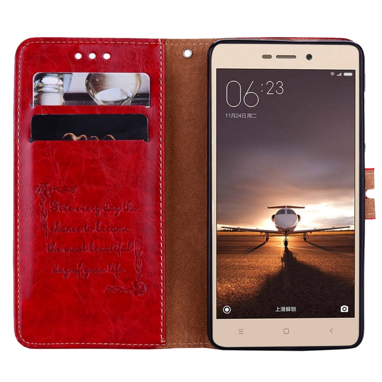 For Xiaomi Redmi 3S Business Style Oil Wax Texture Horizontal Flip Leather Case with Holder & Card Slots & Wallet