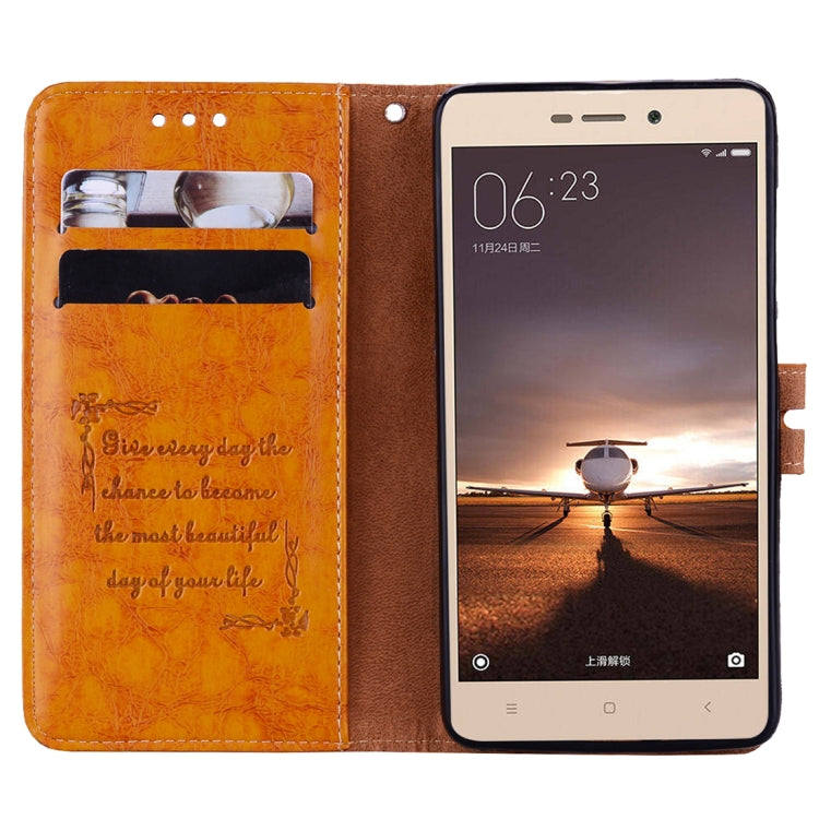 For Xiaomi Redmi 3S Business Style Oil Wax Texture Horizontal Flip Leather Case with Holder & Card Slots & Wallet