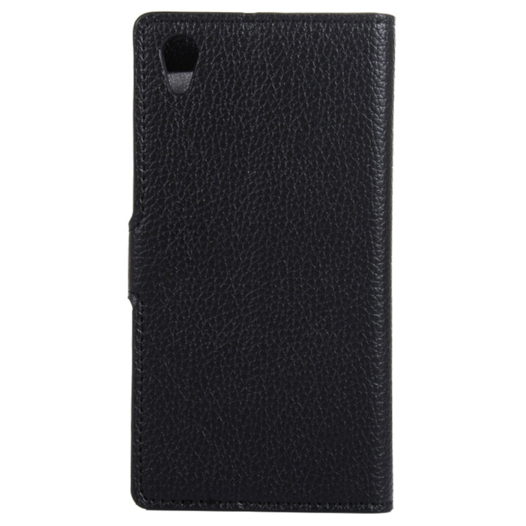 For Sony Xperia X Litchi Texture Horizontal Flip Leather Case with Holder & Card Slots & Wallet