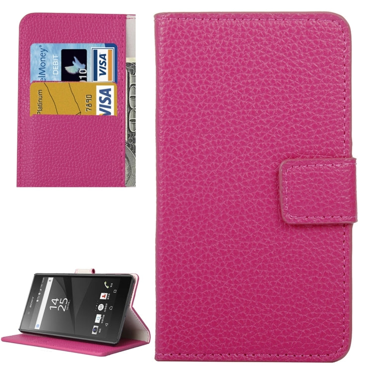 For Sony Xperia X Litchi Texture Horizontal Flip Leather Case with Holder & Card Slots & Wallet