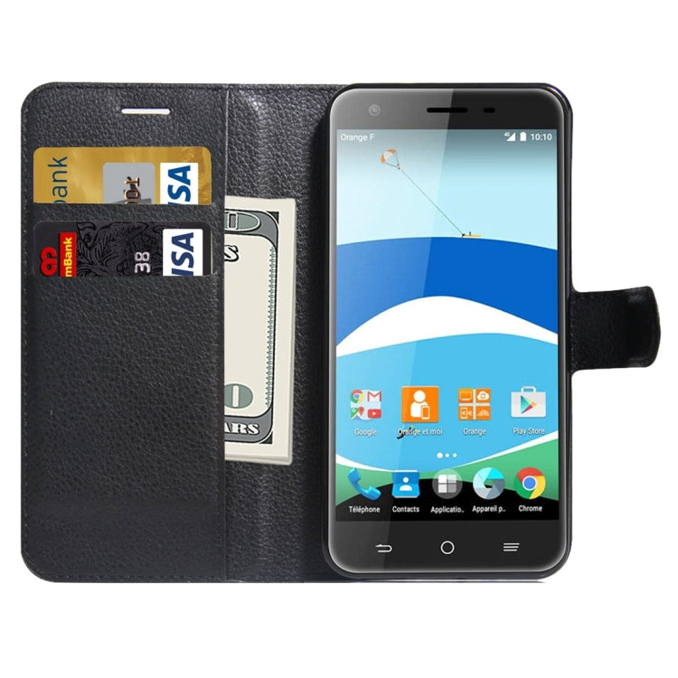 For Orange Dive 71 Litchi Texture Horizontal Flip Leather Case with Holder & Card Slots & Wallet