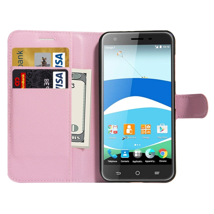 For Orange Dive 71 Litchi Texture Horizontal Flip Leather Case with Holder & Card Slots & Wallet