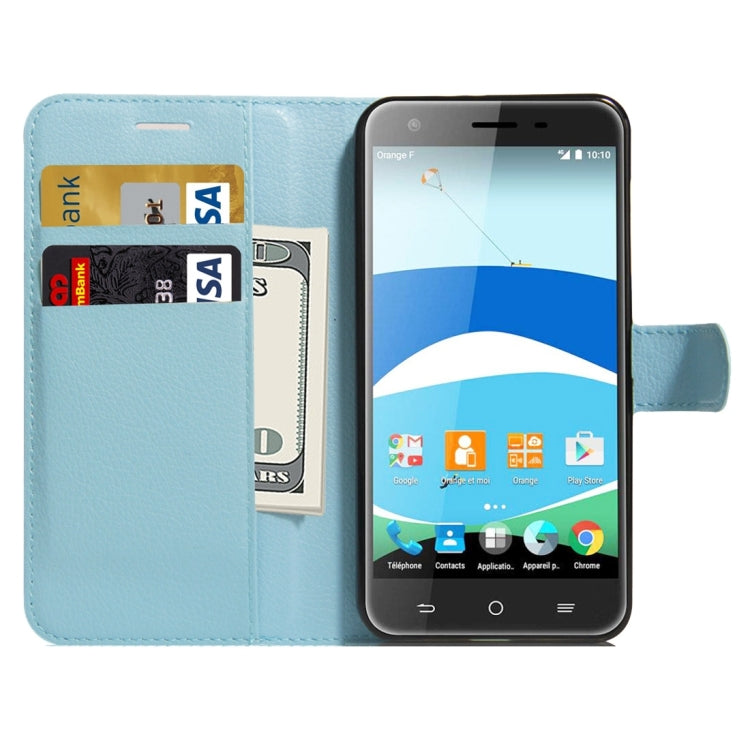 For Orange Dive 71 Litchi Texture Horizontal Flip Leather Case with Holder & Card Slots & Wallet