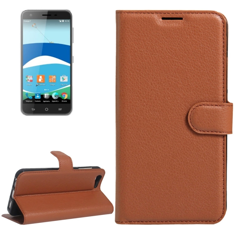 For Orange Dive 71 Litchi Texture Horizontal Flip Leather Case with Holder & Card Slots & Wallet