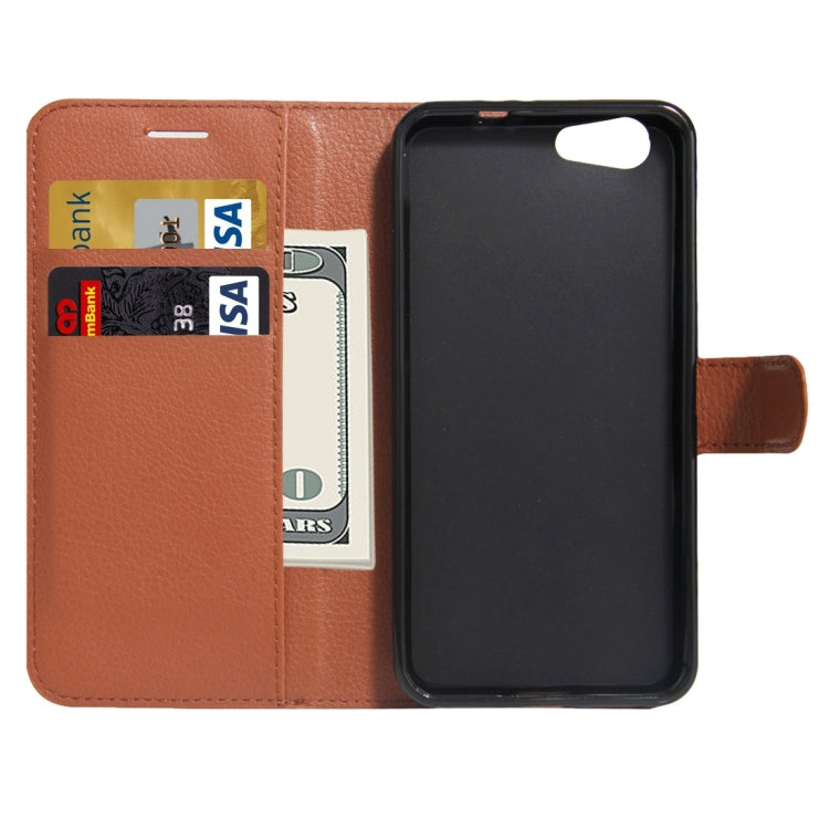 For Orange Dive 71 Litchi Texture Horizontal Flip Leather Case with Holder & Card Slots & Wallet