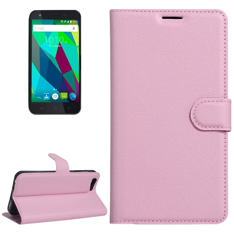 For ZTE Blade A506 Litchi Texture Horizontal Flip Leather Case with Holder & Card Slots & Wallet
