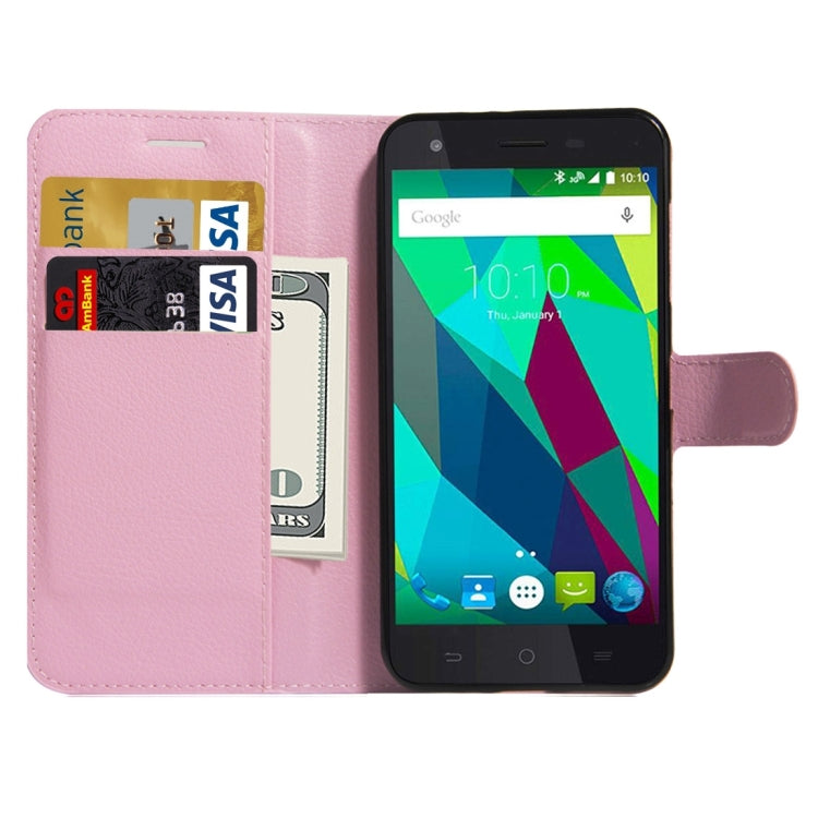 For ZTE Blade A506 Litchi Texture Horizontal Flip Leather Case with Holder & Card Slots & Wallet