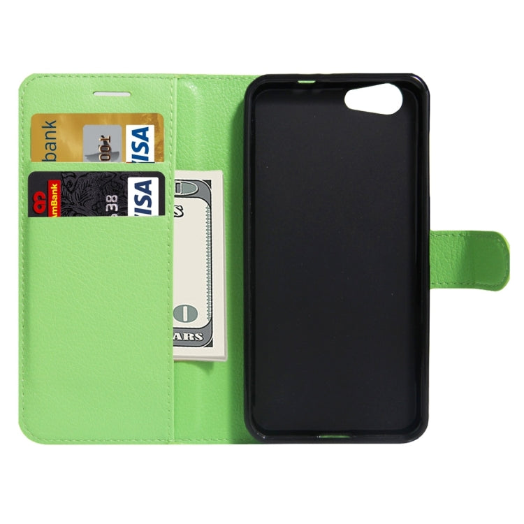 For ZTE Blade A506 Litchi Texture Horizontal Flip Leather Case with Holder & Card Slots & Wallet
