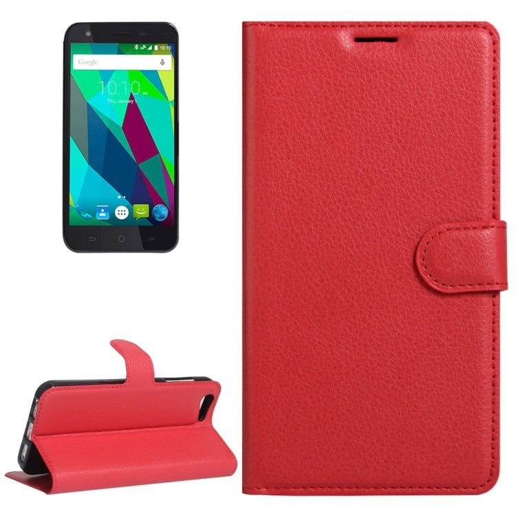 For ZTE Blade A506 Litchi Texture Horizontal Flip Leather Case with Holder & Card Slots & Wallet