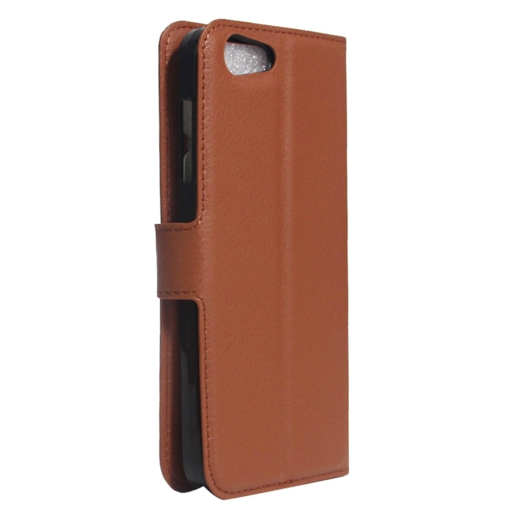 For ZTE Blade A506 Litchi Texture Horizontal Flip Leather Case with Holder & Card Slots & Wallet