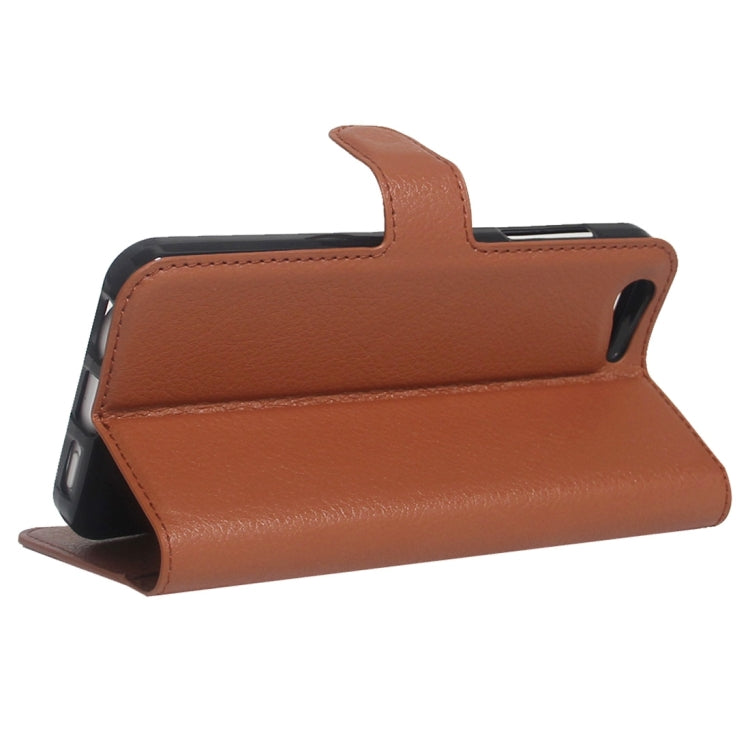 For ZTE Blade A506 Litchi Texture Horizontal Flip Leather Case with Holder & Card Slots & Wallet