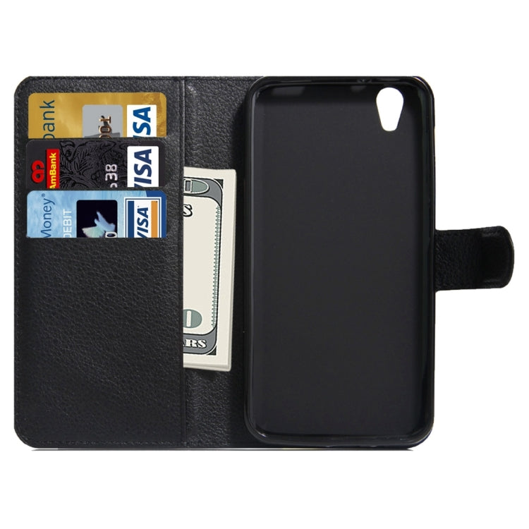 For UMI London Litchi Texture Horizontal Flip Leather Case with Holder & Card Slots & Wallet