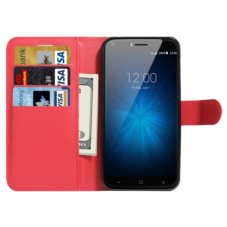 For UMI London Litchi Texture Horizontal Flip Leather Case with Holder & Card Slots & Wallet