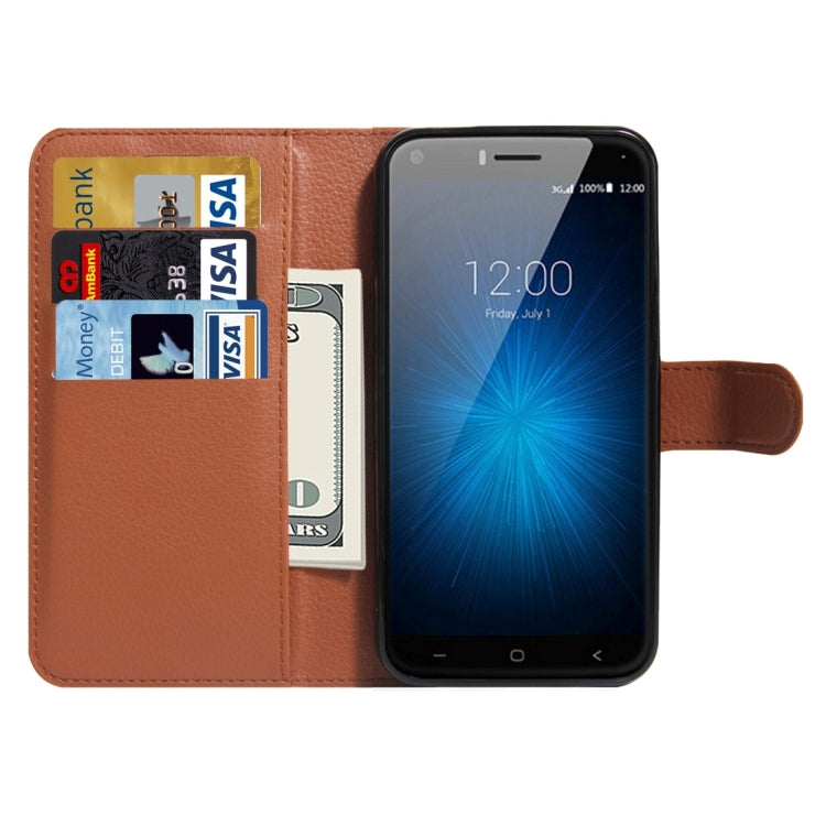 For UMI London Litchi Texture Horizontal Flip Leather Case with Holder & Card Slots & Wallet