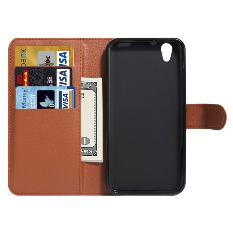 For UMI London Litchi Texture Horizontal Flip Leather Case with Holder & Card Slots & Wallet