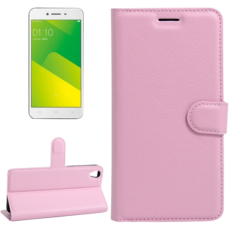 For OPPO A37 Litchi Texture Horizontal Flip Leather Case with Holder & Card Slots & Wallet