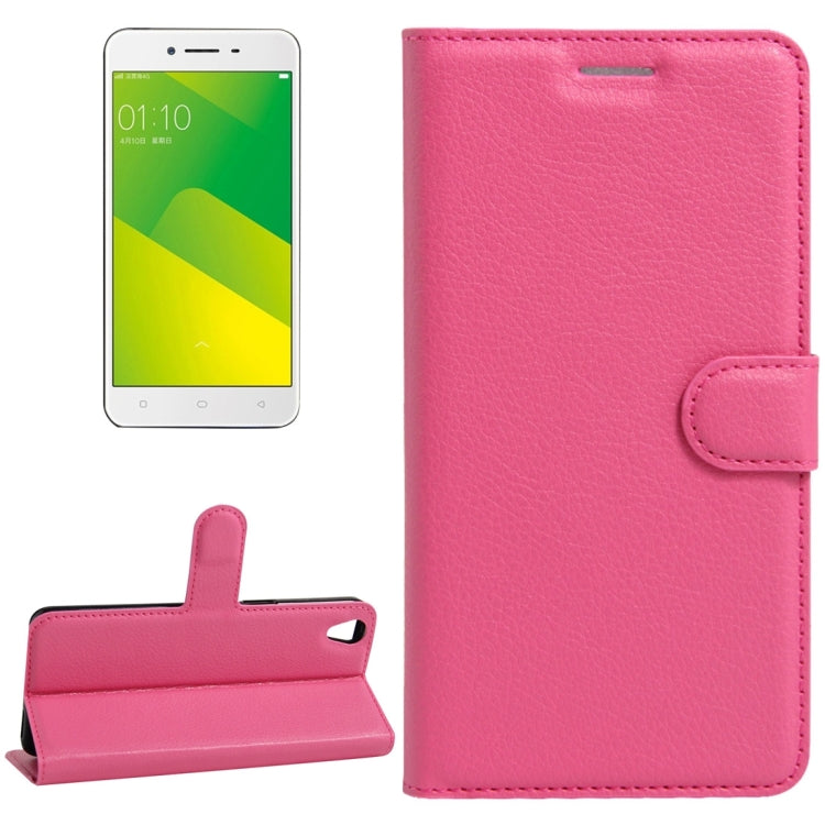 For OPPO A37 Litchi Texture Horizontal Flip Leather Case with Holder & Card Slots & Wallet
