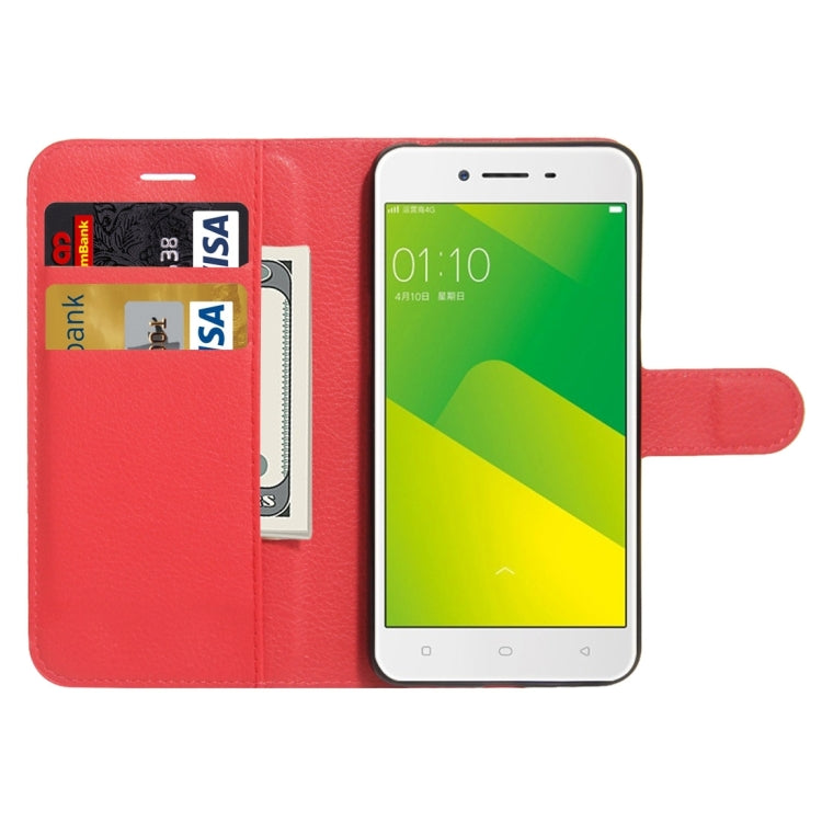 For OPPO A37 Litchi Texture Horizontal Flip Leather Case with Holder & Card Slots & Wallet