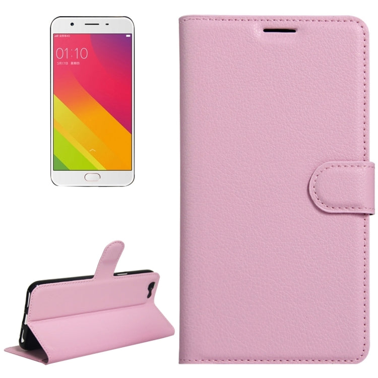 For OPPO A59 Litchi Texture Horizontal Flip Leather Case with Holder & Card Slots & Wallet