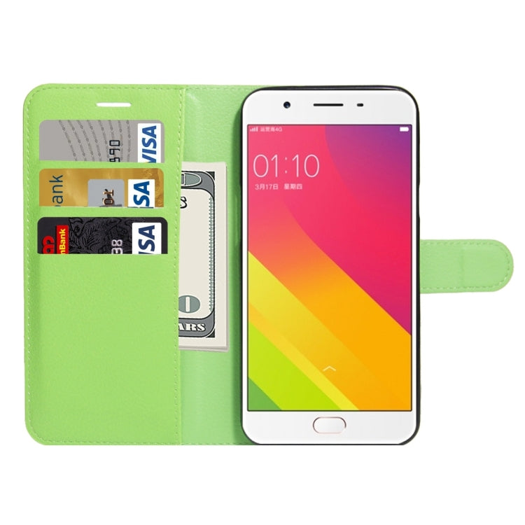 For OPPO A59 Litchi Texture Horizontal Flip Leather Case with Holder & Card Slots & Wallet