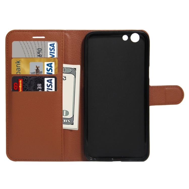 For OPPO A59 Litchi Texture Horizontal Flip Leather Case with Holder & Card Slots & Wallet
