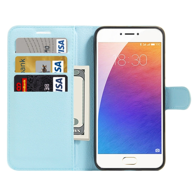For Meizu M3E / Meilan E Litchi Texture Horizontal Flip Leather Case with Holder & Card Slots & Wallet